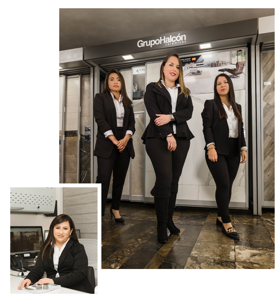 kinara-quienes-somos-asesores equipo local exhibición acabados de constricción porcelanato piso pared