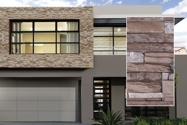 Kinara-las-mejores-piedras-decorativas-pared-distribución-y-venta-ecuador-ALPES-VINO Diseño de casa exterior con fachaleta de pared dorada y café disponible en Quito Guayaquil