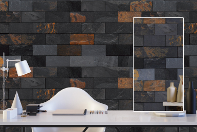 Kinara-importación-y-venta-piedra-natural-15x30cm-interior-exterior-ONIX mesa porcelanato formato grande blanco y pared revestida con cerámica fachaleta piedra natural