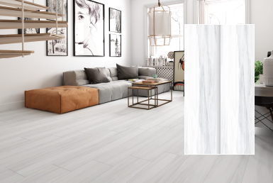 Kinara-importación-y-venta-porcelanato-tipo-madera-15.3x58.9-cm-JACKSON-BLANCO sala moderna muebles grises piso porcelanato tipo madera blanco