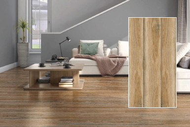 Kinara-importación-y-venta-porcelanato-tipo-madera-23.3x120-cm-ETNIC-BEIGE sala moderna muebles blancos paredes grises pisos con porcelanato tipo madera