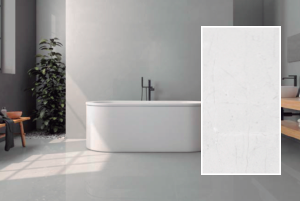 Kinara-importación-y-venta-porcelanato-tipo-cemento-mármol-30x60cm-FORO-GREY baño bañera blanca piso pared porcelanato y cerámica baldosas tipo cemento