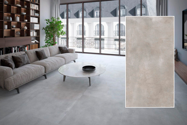 Kinara-importación-y-venta-porcelanato-y-cerámica-formato-grande-60x120cm-WALMER-GREIGE porcelanato y cerámica formato grande en sala piso pared