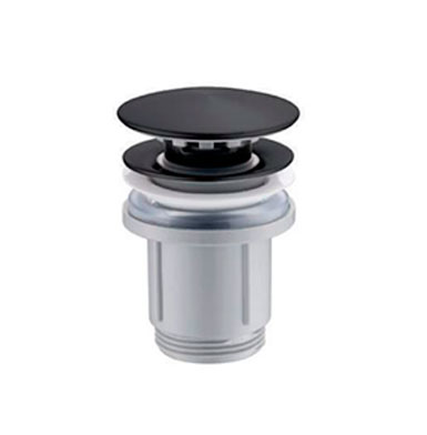 ACCESORIOS-VALVULA-CLICK--CLACK-PVC--NEGRO-MATE Valvulas para grifos elegantes negro mate y gris