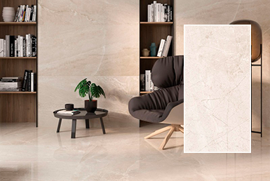 porcelanato_espanol-TEMPO COTTON Porcelanato beige con vetas cafes y doradas