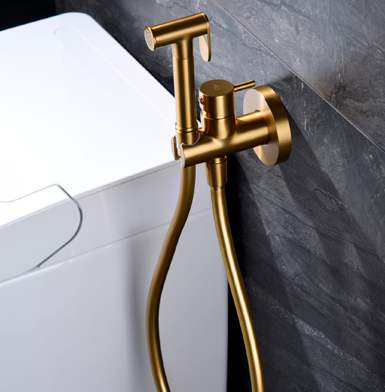 Munich-Bide-oro-cepillado Bide de baño oro cepillado