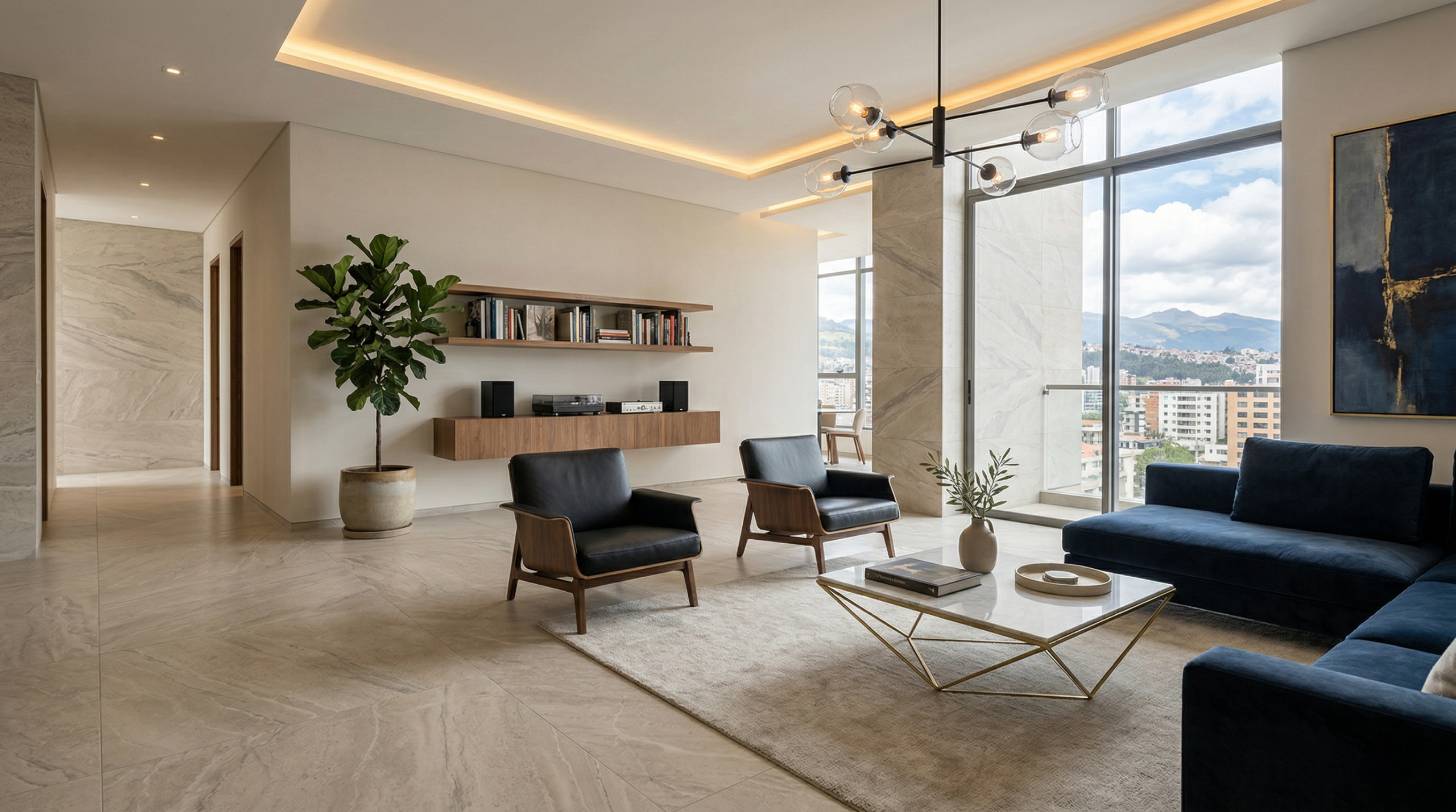 Espacio moderno con porcelanato importado que eleva el valor del ambiente interior moderno con porcelanato importado que mejora la percepcion de calidad y valor del espacio