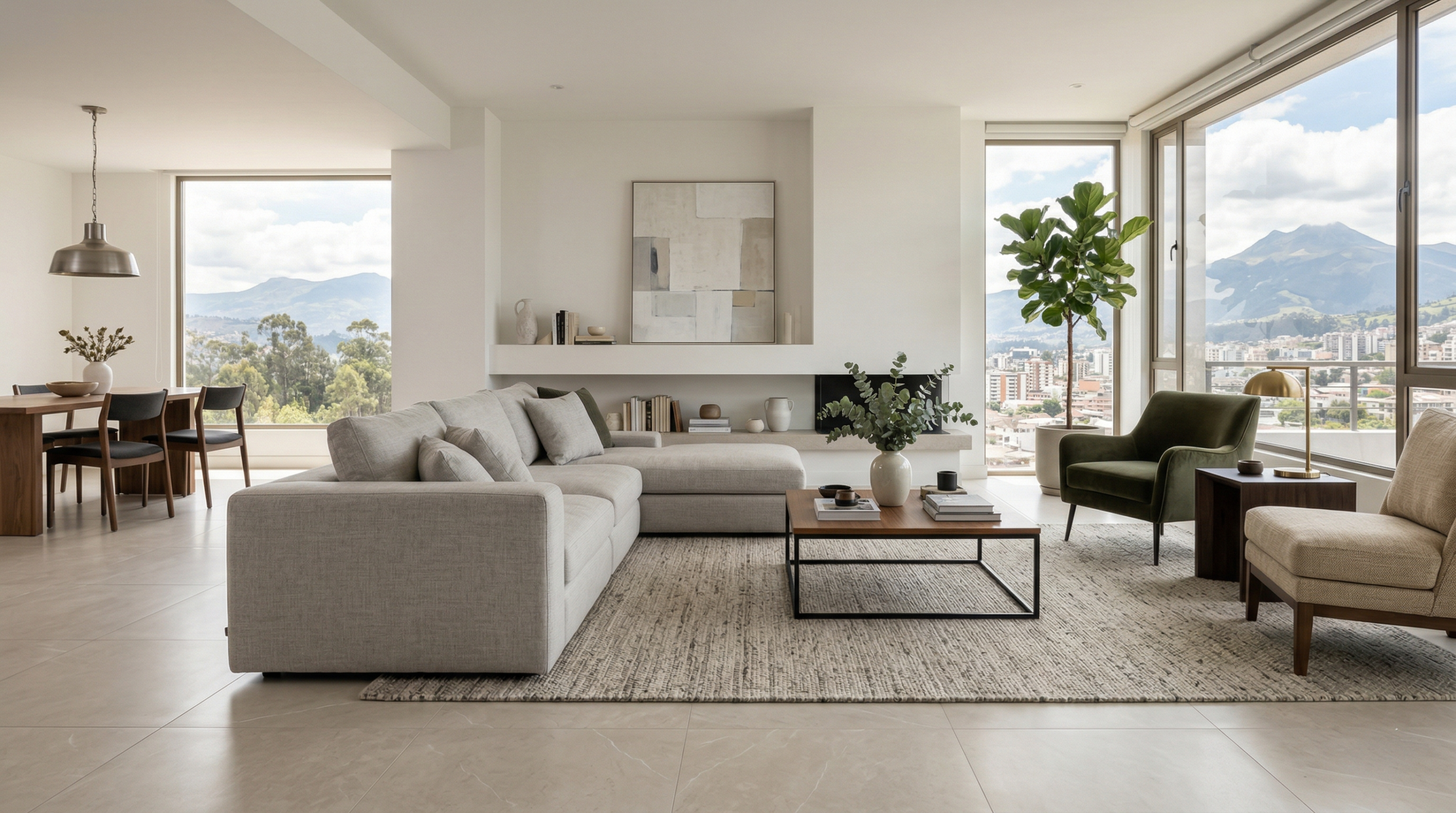 Sala moderna con porcelanato neutro que transmite equilibrio y versatilidad porcelanato en tonos neutros en sala moderna con diseño equilibrado y facil combinacion