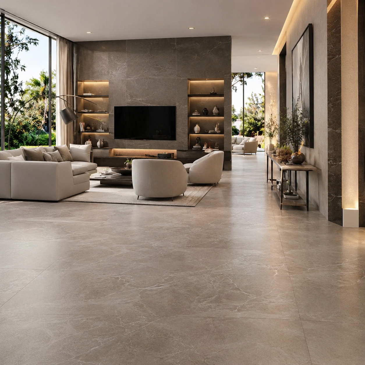 Amplitud visual y elegancia con porcelanato 80x160