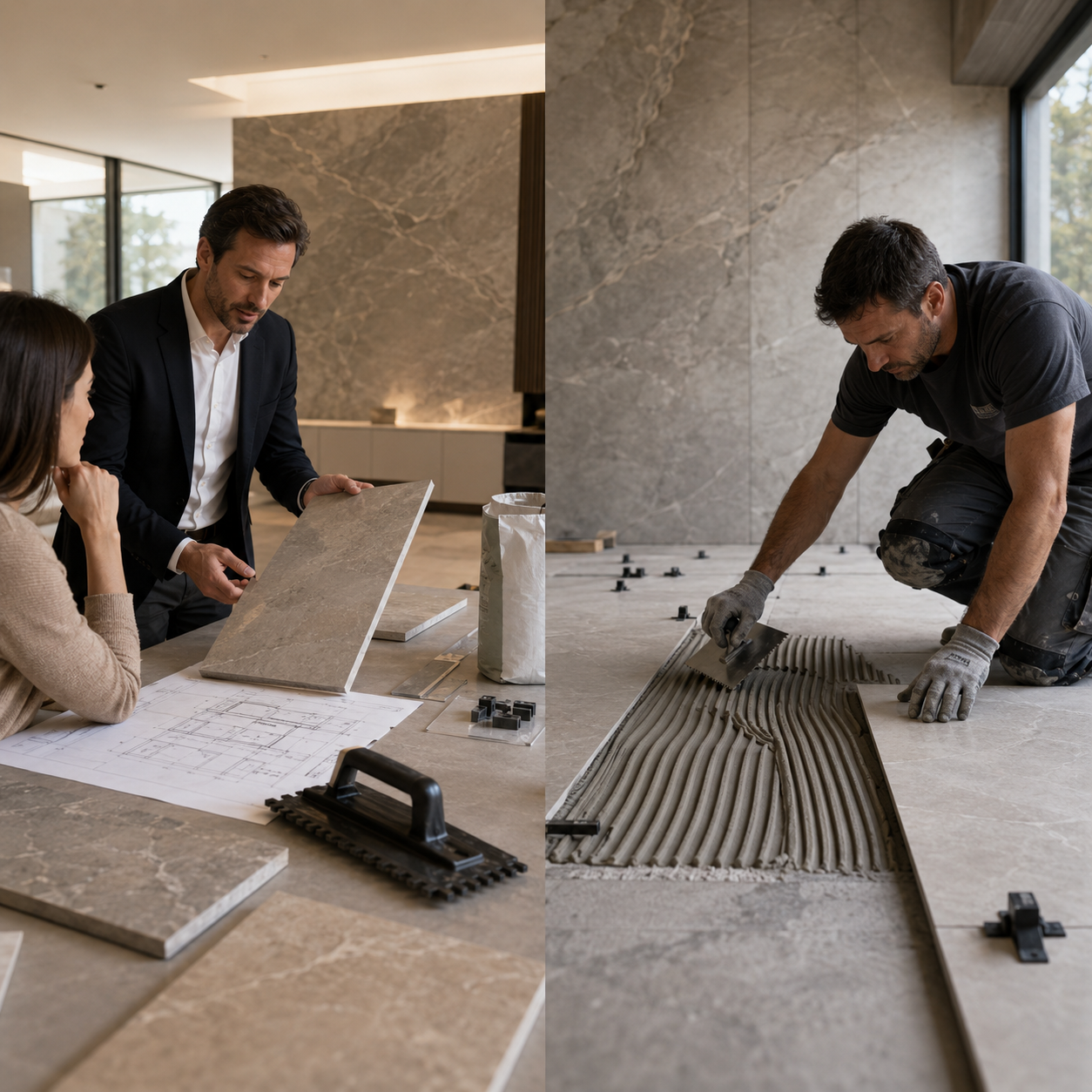 Asesoría técnica y soluciones profesionales para instalación de porcelanato
