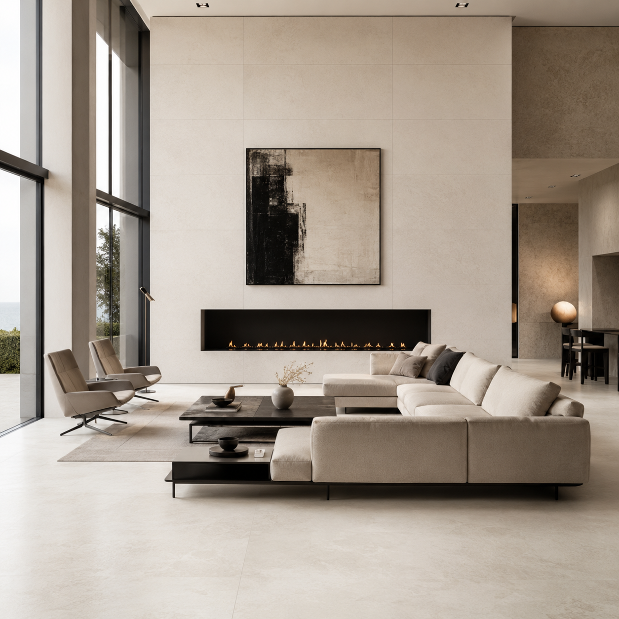 Continuidad visual y amplitud con porcelanato de gran formato