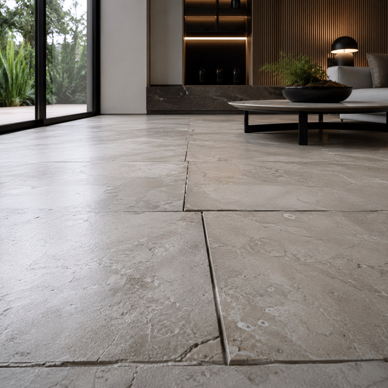 Desnivel y mala alineación en porcelanato XL